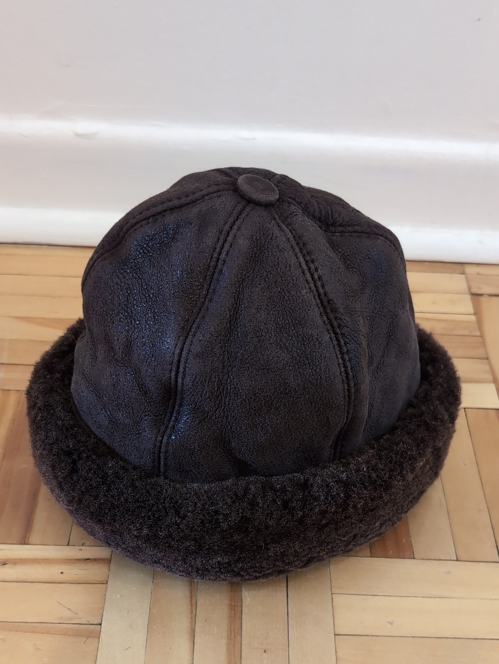 Zavelio Sheepskin Bucket Winter Fur Hat